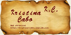 Kristina Cabo vizit kartica